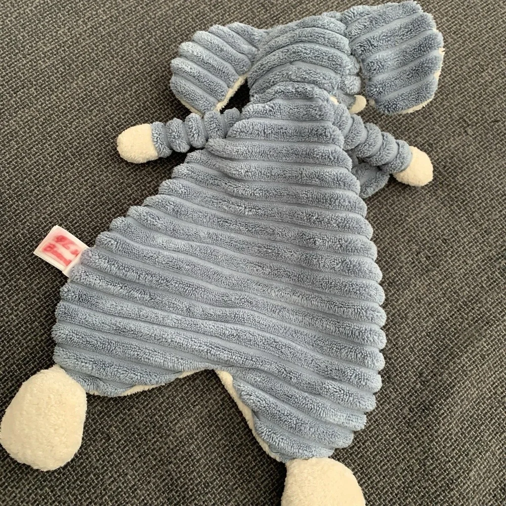Jellycat Cordy Roy Elephant Baby Soother Blue Cream Comforter Lovey